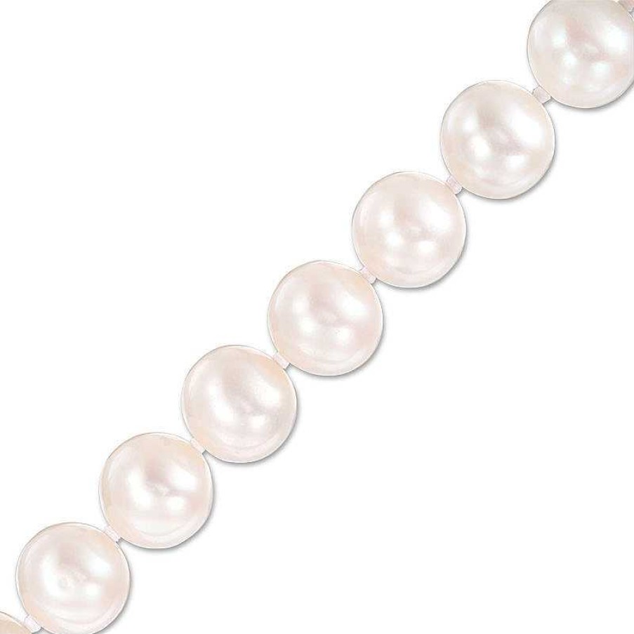 Zales Imperial® 7.0-8.0Mm Cultured Freshwater Pearl Strand Bracelet With 14K Gold Fish-Hook Clasp - 7.5" Bracelets