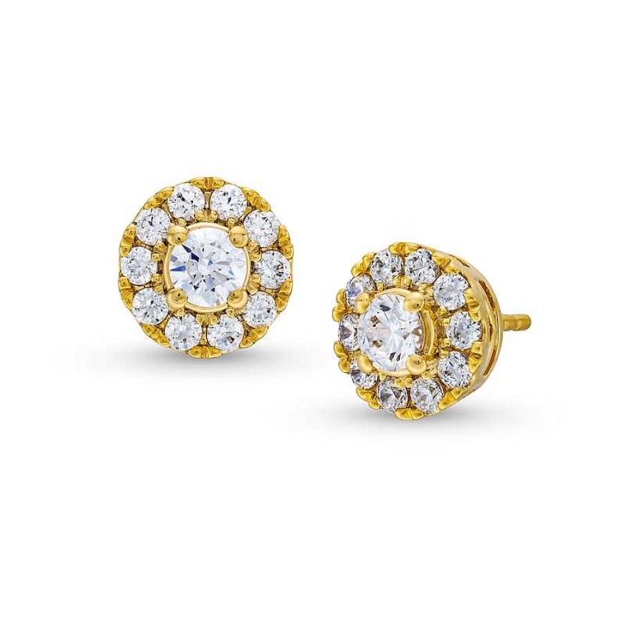 Zales 1 Ct. T.W. Diamond Frame Stud Earrings In 10K Gold (J/I2) Earrings