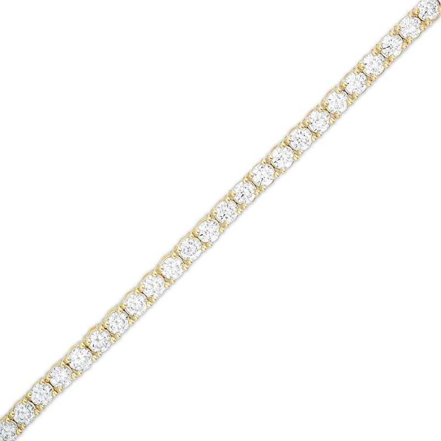 Zales 5 Ct. T.W. Diamond Tennis Bracelet In 14K Gold - 7.25" Bracelets