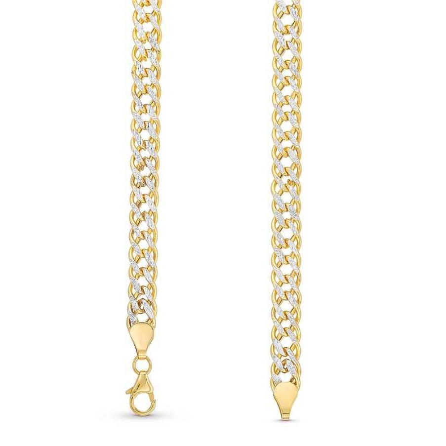 Zales Hollow 7.0Mm Diamond-Cut Chain Necklace In 14K Gold - 18" Necklaces