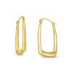 Zales Rectangular Tube Hoop Earrings In 14K Gold Earrings