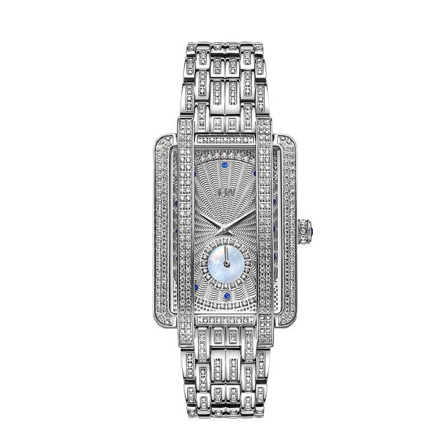 JBW Ladies' Limited Edition Jbw Mink Ps Diamond And Blue Sapphire Accent Watch With Rectangular Dial (Model: Ps505B) Watches