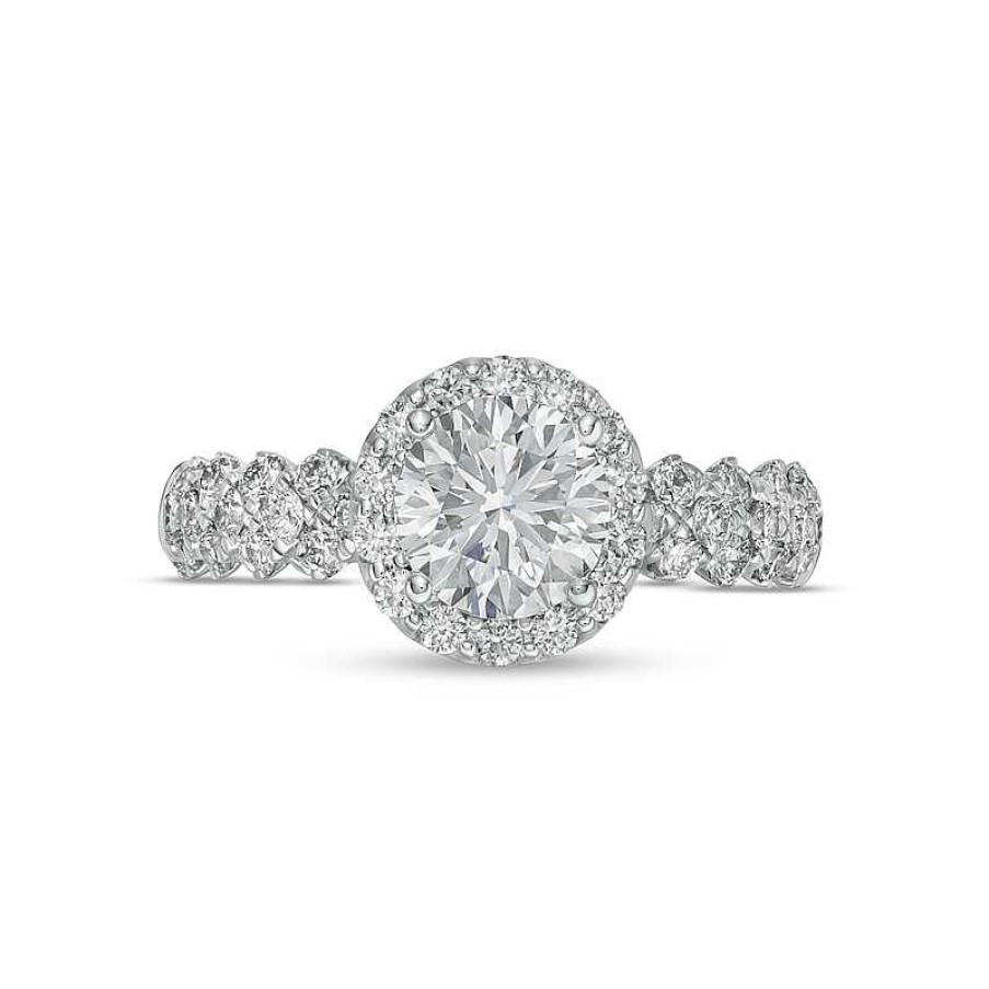 Zales True Lab-Created Diamonds By Vera Wang Love 1-3/4 Ct. T.W. Frame Engagement Ring In 14K White Gold (F/Vs2) Rings