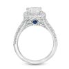 Zales Vera Wang Love Collection 2-3/4 Ct. T.W. Certified Cushion-Cut Diamond Frame Engagement Ring In 14K White Gold (I/Si2) Rings