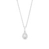 Zales 1/4 Ct. T.W. Diamond Teardrop Frame Pendant In 10K White Gold Necklaces