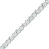 Zales White Lab-Created Sapphire "S" Tennis Bracelet In Sterling Silver - 7.25" Bracelets