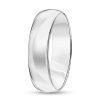 Zales 6.0Mm Engravable Low Dome Comfort-Fit Wedding Band In 10K White Gold (1 Line) Rings