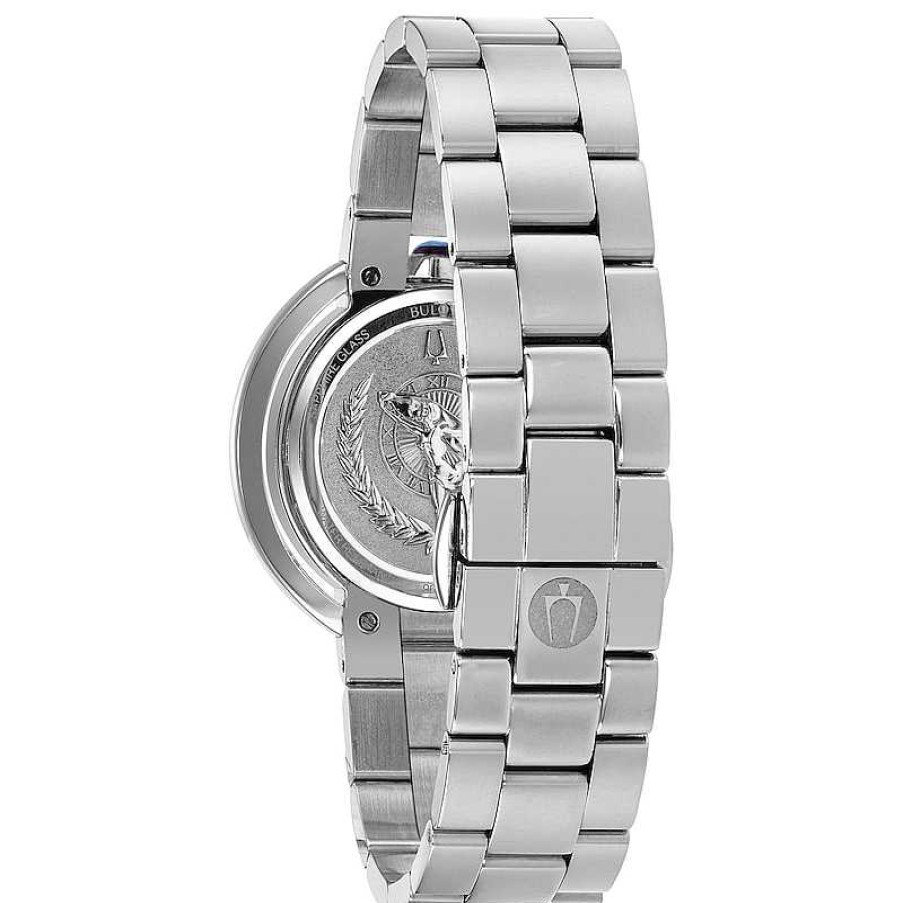 Bulova Ladies' Bulova Rubaiyat 1/8 Ct. T.W. Diamond Watch With Blue Dial (Model: 96R225) Watches