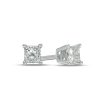 Zales 1/4 Ct. T.W. Princess-Cut Diamond Solitaire Stud Earrings In 14K White Gold (I/I2) Earrings