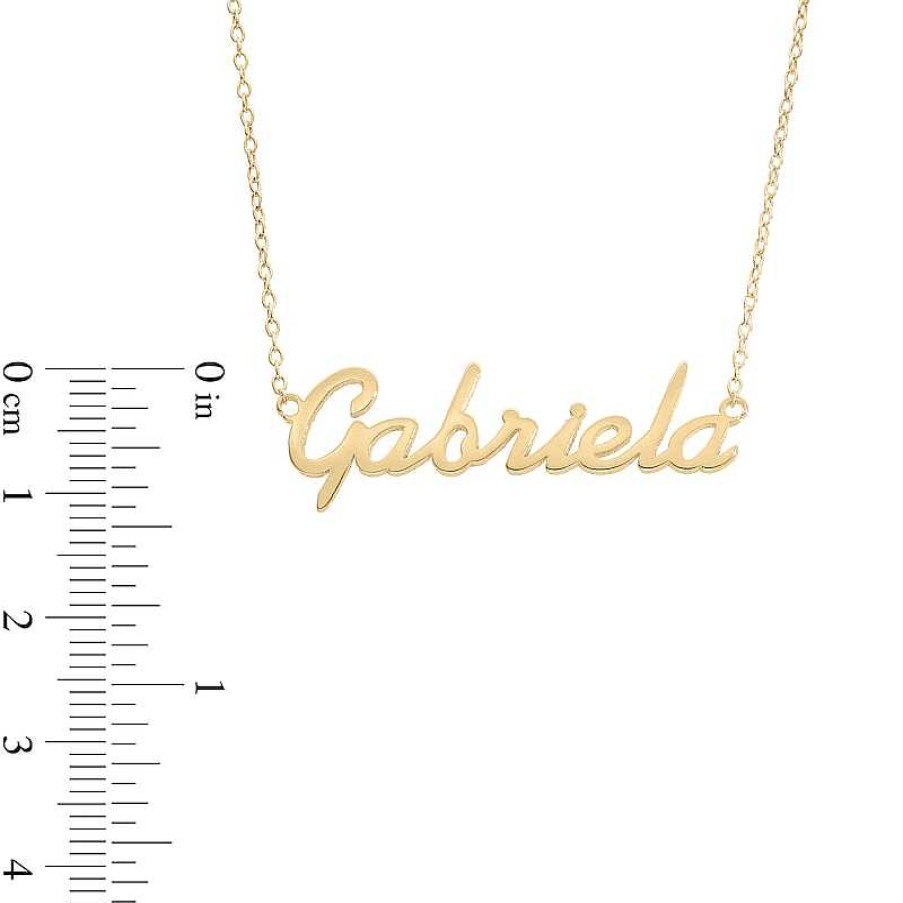 Zales Script Name Necklace In 10K Gold (1 Line) Necklaces