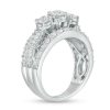 Zales 2 Ct. T.W. Diamond Past Present Future® Multi-Row Engagement Ring In 14K White Gold (I/I2) Rings