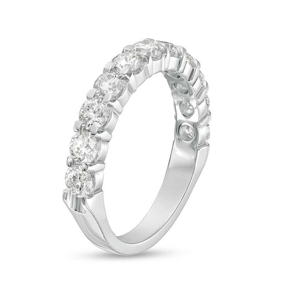 Zales 1 Ct. T.W. Certified Lab-Created Diamond Eleven Stone Anniversary Band In 14K White Gold (F/Vs2) Rings