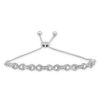 Zales 1/4 Ct. T.W. Baguette And Round Diamond Infinity Bolo Bracelet In Sterling Silver - 9.0" Bracelets