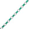 Zales Marquise Lab-Created Emerald Open Link Bracelet In Sterling Silver - 7.25" Bracelets