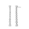 Zales White Lab-Created Sapphire Linear Drop Earrings In Sterling Silver Earrings