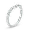 Zales 1/4 Ct. T.W. Diamond Contour Wedding Band In 14K White Gold Rings