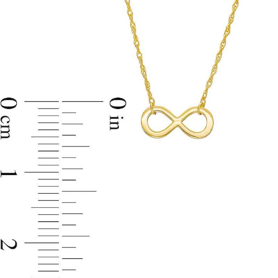 Zales Infinity Loop Necklace In 14K Gold Necklaces