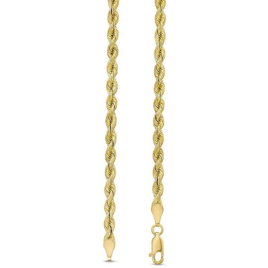 Zales 3.7Mm Rope Chain Necklace In Hollow 14K Gold - 22" Necklaces