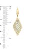 Zales Oro Diamante Open Lattice Teardrop Earrings In 14K Two-Tone Gold Earrings