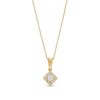 Zales 1/4 Ct. T.W. Diamond Square Frame Pendant In 10K Gold Necklaces