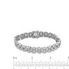 Zales 2 Ct. T.W. Diamond Alternating Triple Row Bar Link Bracelet In 10K White Gold Bracelets