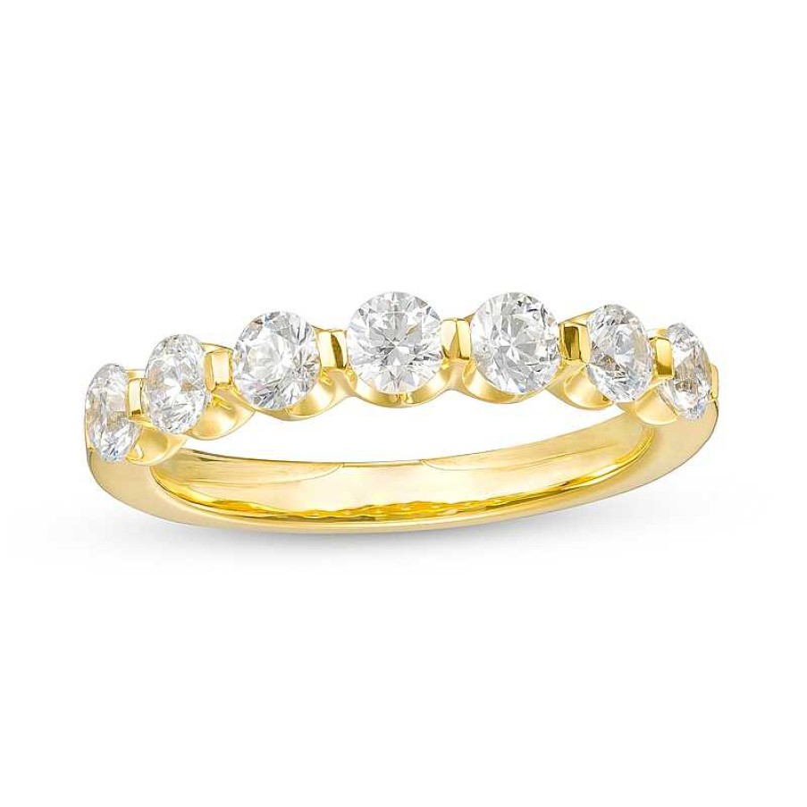 Zales 1 Ct. T.W. Diamond Seven Stone Anniversary Band In 14K Gold Rings