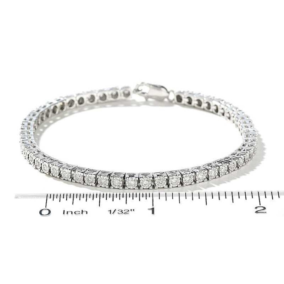 Zales 1 Ct. T.W. Diamond Tennis Bracelet In Sterling Silver Bracelets