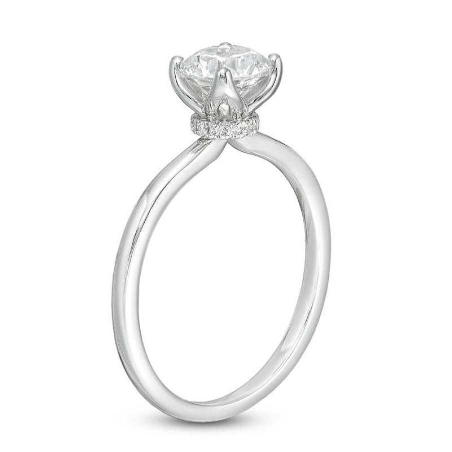 Zales 1 Ct. T.W. Gia-Graded Diamond Solitaire Engagement Ring In 18K White Gold (I/Vs2) Rings