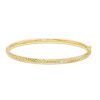 Zales Oro Diamante 4.0Mm Diamond-Cut Bangle In Hollow 14K Gold Bracelets