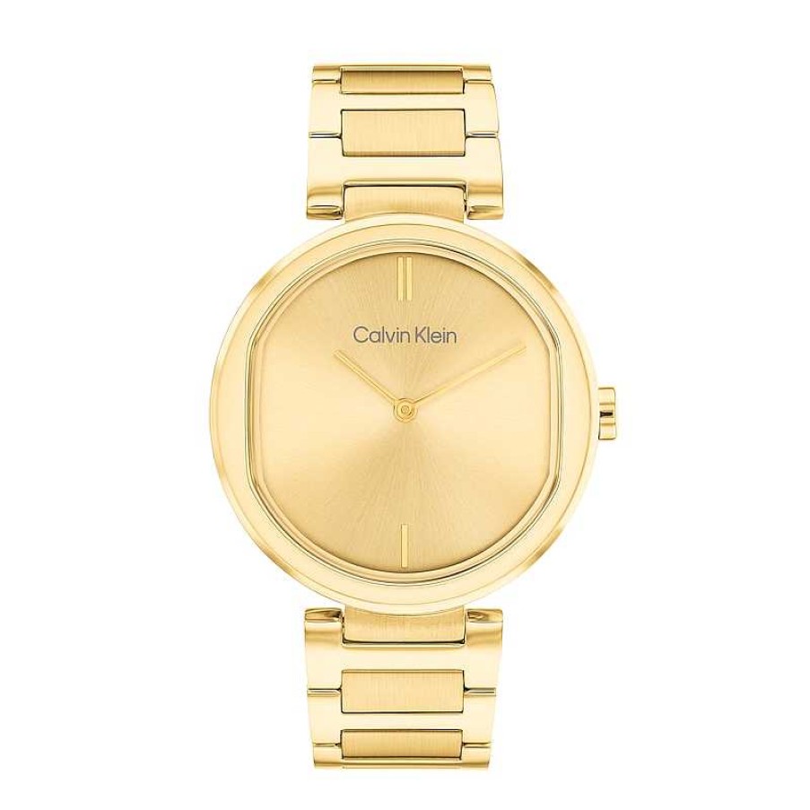 Calvin Klein Ladies' Calvin Klein Gold-Tone Ip Watch With Champagne Dial (Model: 25200252) Watches