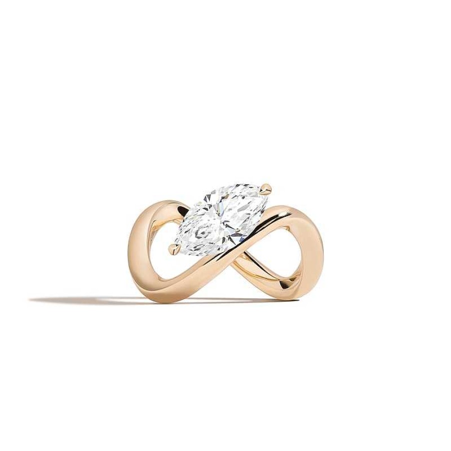 Zales Zales X Shahla 2 Ct. Certified Marquise-Cut Lab-Created Diamond Solitaire Infinity Engagement Ring In 14K Gold (F/Vs2) Rings