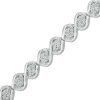 Zales 1/2 Ct. T.W. Multi-Diamond Cascading Flames Bracelet In Sterling Silver - 7.5" Bracelets