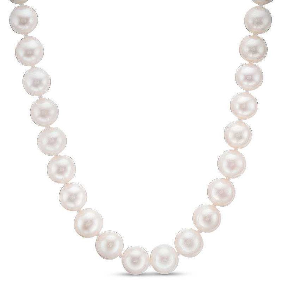 Zales Imperial® 7.0-8.0Mm Cultured Freshwater Pearl Strand Necklace With 14K Gold Fish-Hook Clasp Necklaces