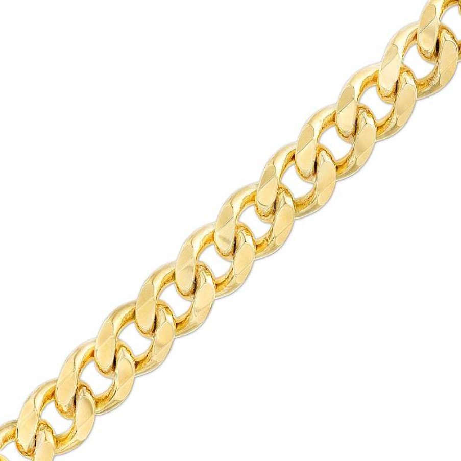 Zales 12.5Mm Curb Chain Bracelet In Solid 14K Gold - 9.0" Bracelets