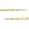 Zales 7.5Mm Diamond-Cut Curb Chain Bracelet In Hollow 10K Gold - 7.5" Bracelets