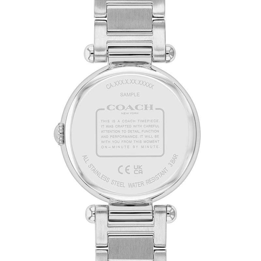 Coach Ladies' Coach Cary Crystal Accent Motif Watch With White Mother-Of-Pearl Dial (Model: 14504264) Watches