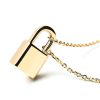 Zales Pdpaola At Zales Lock Necklace In Sterling Silver With 18K Gold Plate - 19.5" Necklaces