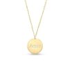 Zales Amor Disc Pendant In 14K Gold Necklaces