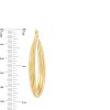 Zales 36.0 X 3.0Mm Triple Layered Oval Hoop Earrings In 10K Gold Earrings