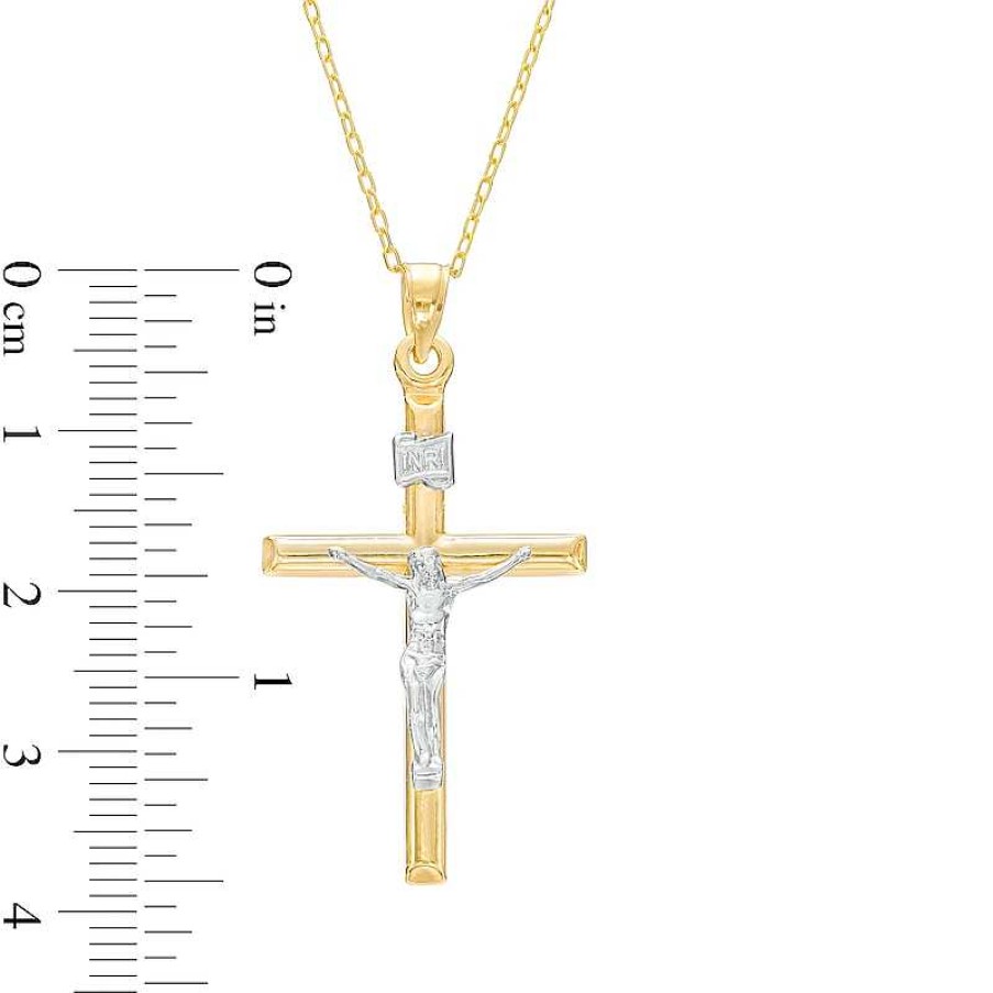 Zales Crucifix Pendant In 14K Gold Necklaces