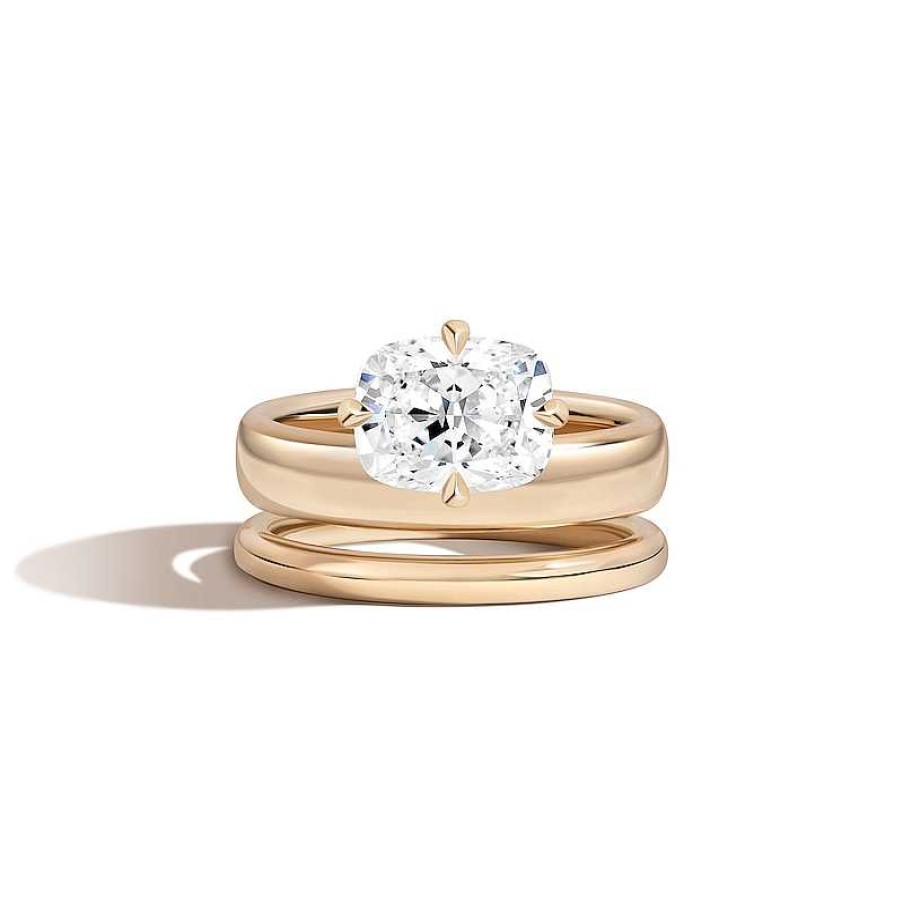 Zales Zales X Shahla 2 Ct. Certified Cushion-Cut Lab-Created Diamond Solitaire Double Donut Engagement Ring In 14K Gold Rings