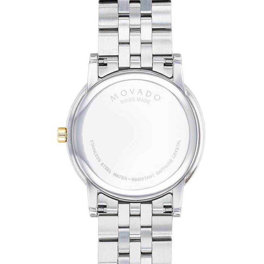 Movado Men'S Movado Museum® Classic Two-Tone Pvd Watch With Black Dial (Model: 0607200) Watches