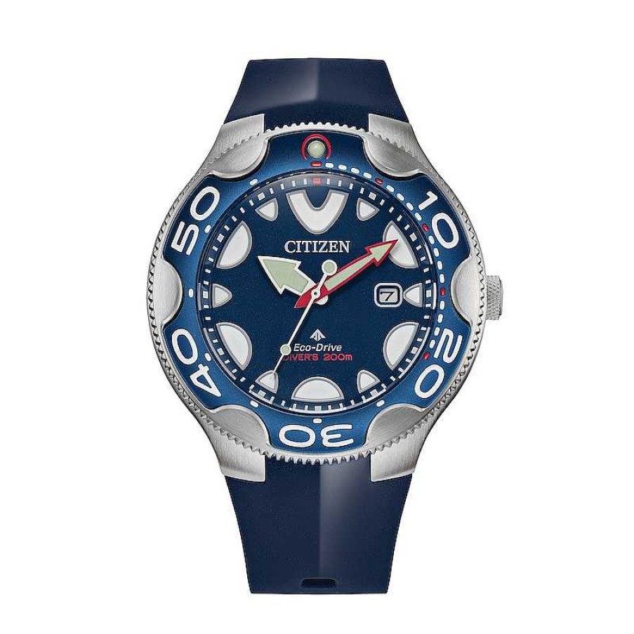 Citizen Men'S Citizen Eco-Drive® Promaster Diver Blue Rubber Strap Watch With Blue Dial (Model: Bn0231-01L) Watches