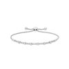 Zales 1/2 Ct. T.W. Diamond Station Bolo Bracelet In 10K White Gold - 9.5" Bracelets