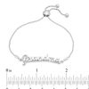 Zales 1/10 Ct. T.W. Diamond "Grandma" Bolo Bracelet In Sterling Silver - 9.5" Bracelets