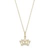 Zales Child'S Cubic Zirconia Crown Pendant In 14K Gold 15" Necklaces