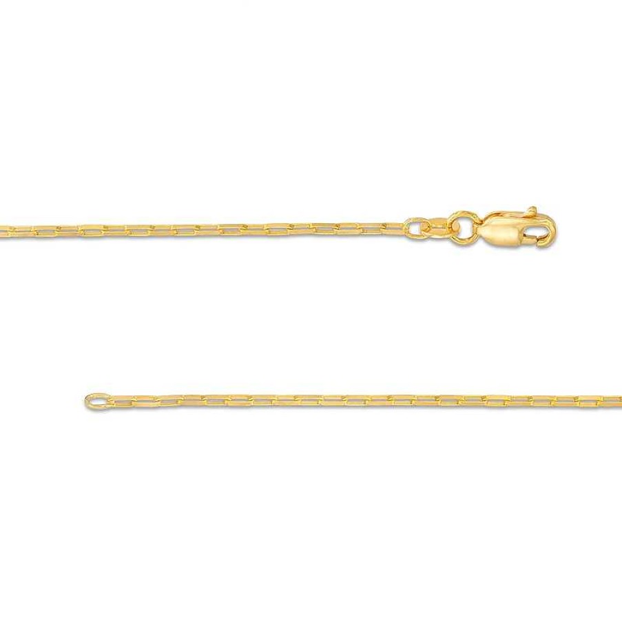 Zales 1.4Mm Elongated Box Chain Necklace In Solid 14K Gold - 18" Necklaces