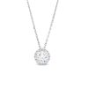 Zales 1-1/8 Ct. T.W. Certified Lab-Created Diamond Solitaire Framed Pendant In 14K White Gold (F/Si2) Necklaces