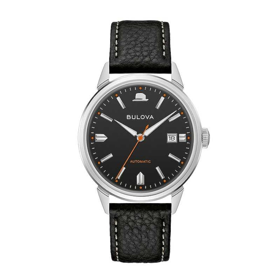 Bulova Men'S Bulova Frank Sinatra 'Summer Wind' Collection Strap Watch With Black Dial (Model: 96B381) Watches