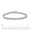 Zales 3 Ct. T.W. Diamond Alternating Line Bracelet In 10K White Gold 7.5" Bracelets